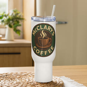 Travel mug with a handle style and comfort with an elevated travel mug