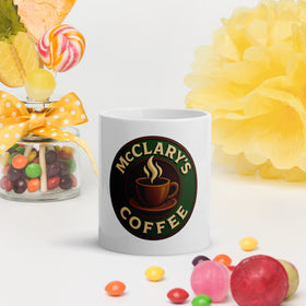 White glossy mug Whether you're drinking your coffee, tea or something else